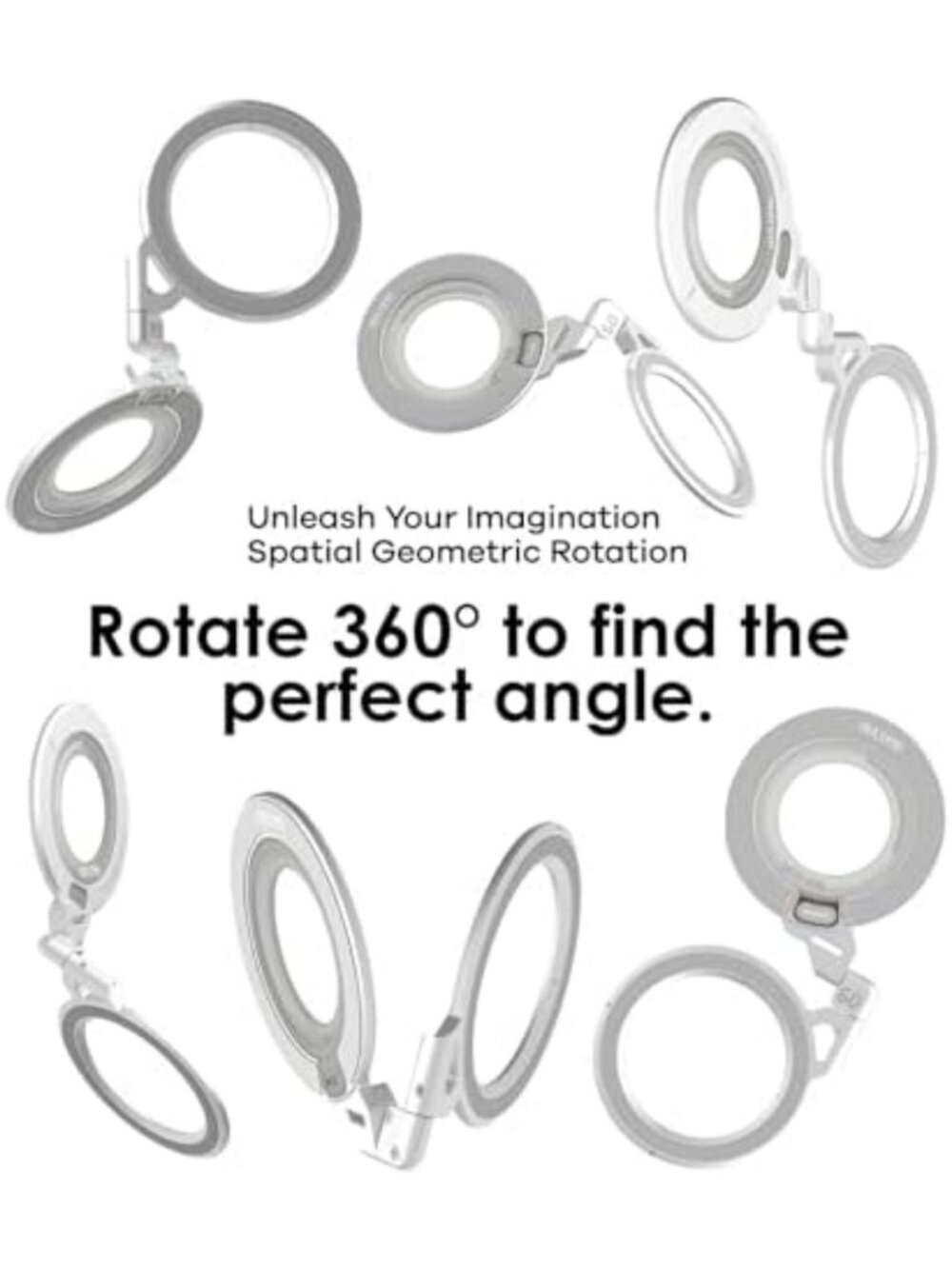 Magnetic Ring Grip Stand | Omnidirectional Rotation | MagSafe Compatible - Picture 3 of 6